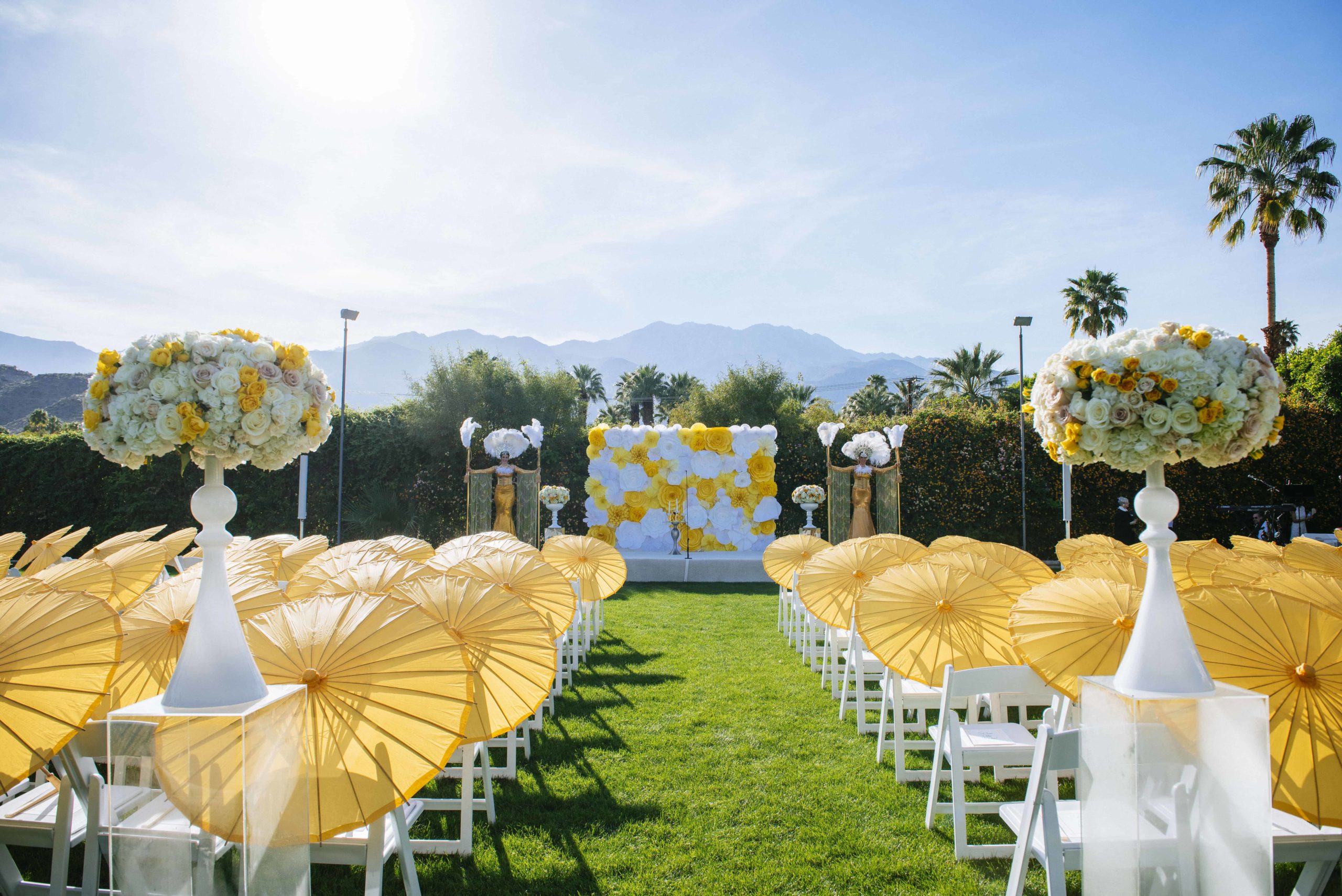 Photographs of a Wedding at The Parker Palm Springs CA