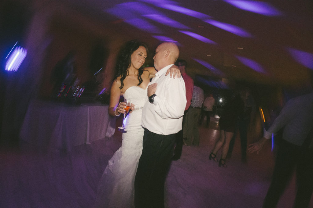 bride dancing with father at the parker, palm springs